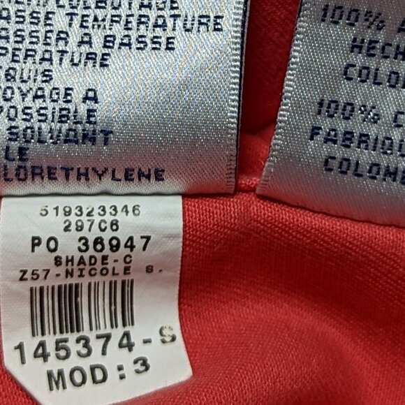 JONES NEW YORK COUNTRY Cotton Button Front Denim Jacket Coral Size Small - Picture 14 of 16